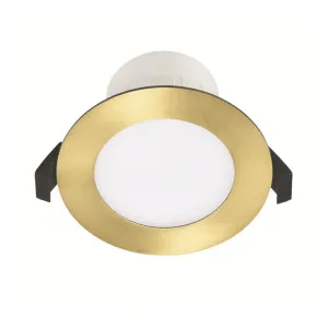 Roystar 9W Flat Trim Tri Colour Dipswitch LED Dimmable IP44 Downlight Satin Brass by Eglo, a LED Lighting for sale on Style Sourcebook