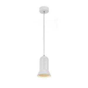 Telbix Parker Small 1 Light Bell Shaped Pendant Light LED White by Telbix, a LED Lighting for sale on Style Sourcebook