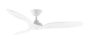 Mercator Ikuu 52" (1320mm) Smart WiFi Casa Indoor/Outdoor DC Ceiling Fan No Light with Remote White by Mercator, a Ceiling Fans for sale on Style Sourcebook