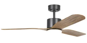 Eglo Iluka 60" ABS DC Ceiling Fan with 20W LED Light Black & Timber by Eglo, a Ceiling Fans for sale on Style Sourcebook