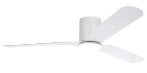 Eglo Iluka 52" ABS DC Hugger Ceiling Fan with 20W LED Light White by Eglo, a Ceiling Fans for sale on Style Sourcebook