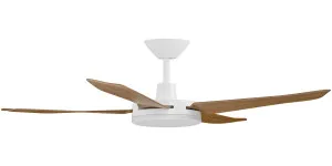 Calibo Enviro 52" (1320mm) DC Ceiling Fan and Remote White & Koa by Calibo, a Ceiling Fans for sale on Style Sourcebook