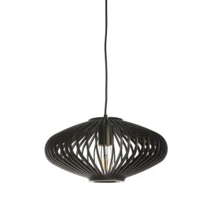 Black Fiorentino Bayron Wooden Pendant Light (E27) Small by Fiorentino, a Pendant Lighting for sale on Style Sourcebook