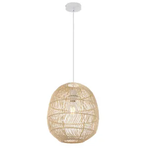 Natural Telbix Rana Woven Pendant (E27) Small by Telbix, a Pendant Lighting for sale on Style Sourcebook