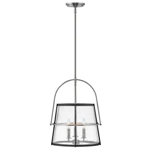 Hinkley Tournon 3 Light Glass Pendant (E12) Brushed Nickel by Hinkley, a Pendant Lighting for sale on Style Sourcebook