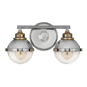 Hinkley Fletcher Traditional Double Wall Light (E27) Polished Nickel & Heritage Brass by Hinkley, a Outdoor Lighting for sale on Style Sourcebook