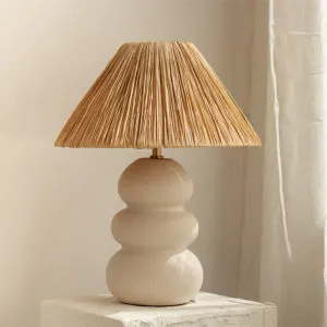 Paola & Joy Sofia Raffia Ceramic Table Lamp (E27) Natural by Paola & Joy, a Table & Bedside Lamps for sale on Style Sourcebook