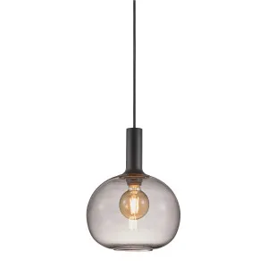 Nordlux Alton 25 Hand-Crafted Glass Spherical Pendant (E27) Black by Nordlux, a Pendant Lighting for sale on Style Sourcebook