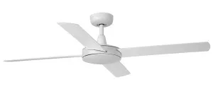 White Fanco Eco Silent DC Ceiling Fan No Light with Remote 48" by Fanco, a Ceiling Fans for sale on Style Sourcebook