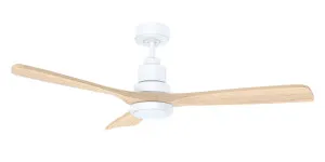 Martec Mallorca 52" (1320mm) DC Smart WiFi Ceiling Fan with 20W CCT Light and Remote White & Natural by Martec, a Ceiling Fans for sale on Style Sourcebook