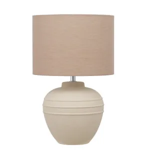 Telbix Sierra Ceramic Table Lamp (E27) Sand by Telbix, a Table & Bedside Lamps for sale on Style Sourcebook