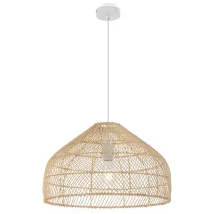 Natural Telbix Frya Woven Pendant (E27) Large by Telbix, a Pendant Lighting for sale on Style Sourcebook