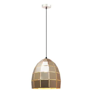 Champagne Gold CLA Armis Pendant (E27) Ellipse by Compact Lamps Australia, a Pendant Lighting for sale on Style Sourcebook