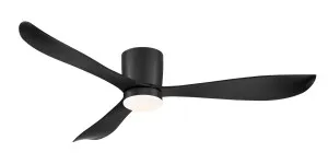 Instinct 54" Low Profile DC Ceiling Fan With LED Light And Remote Black by Mercator, a Ceiling Fans for sale on Style Sourcebook