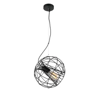 CLA Sentinel Cage Pendant (E27) Black by Compact Lamps Australia, a Pendant Lighting for sale on Style Sourcebook