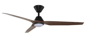 Fanco Smart Infinity-iD 54" 2.0 DC Ceiling Fan With 18W Dimmable CCT LED Light & Remote Black & Spotted Gum by Fanco, a Ceiling Fans for sale on Style Sourcebook