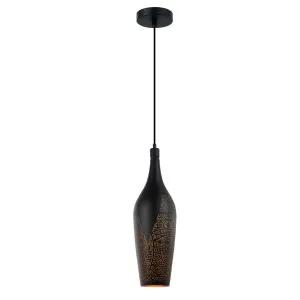 CLA Marrakesh Black & Gold Pendant (E27) Bottle by Compact Lamps Australia, a Pendant Lighting for sale on Style Sourcebook