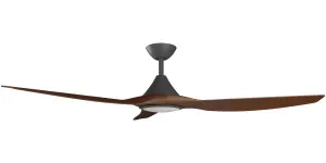 Calibo Smart CloudFan 60" (1520mm) ABS DC Ceiling Fan with 20W CCT LED Light and Remote Black & Koa by Calibo, a Ceiling Fans for sale on Style Sourcebook