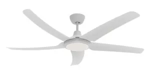 Domus Hover 56" 5 Blade Coastal Ceiling Fan with Remote & 18W LED CCT Dimmable Light White by Domus, a Ceiling Fans for sale on Style Sourcebook