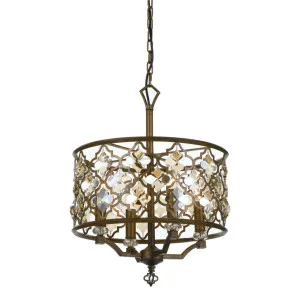 Telbix Mimosa Mocha and Clear Crystal Pendant Light (E14) 4 Light by Telbix, a Pendant Lighting for sale on Style Sourcebook