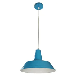 CLA Divo Angled Dome Pendant (E27) Blue by Compact Lamps Australia, a Pendant Lighting for sale on Style Sourcebook