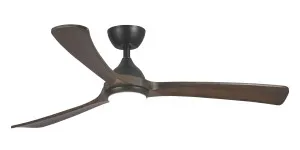 Martec Norfolk 48" (1220mm) Smart DC Ceiling Fan with 20W CCT Light and Remote Black & Walnut by Martec, a Ceiling Fans for sale on Style Sourcebook