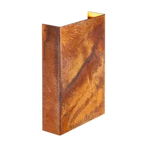 Nordlux Fold 15 IP54 Up/Down Wall Light Corten by Nordlux, a Outdoor Lighting for sale on Style Sourcebook