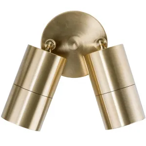 Havit Brass Tivah Double Adjustable Wall Pillar Light MR16 2 x 5W Tri Colour by Havit, a Outdoor Lighting for sale on Style Sourcebook