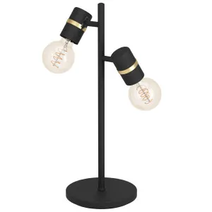 Eglo Lurone 2 Lights Table Lamp Black by Eglo, a Table & Bedside Lamps for sale on Style Sourcebook