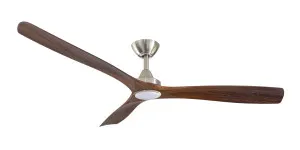 ThreeSixty Spitfire 60" DC Ceiling Fan with 18W CCT LED Light and Remote Nickel & walnut by ThreeSixty, a Ceiling Fans for sale on Style Sourcebook