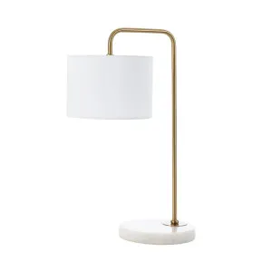 Telbix Ingrid 1 Light Table Lamp (E27) Gold and White by Telbix, a LED Lighting for sale on Style Sourcebook