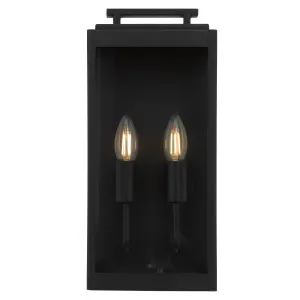 Telbix Truman 2 Light Wall Light Black by Telbix, a Outdoor Lighting for sale on Style Sourcebook