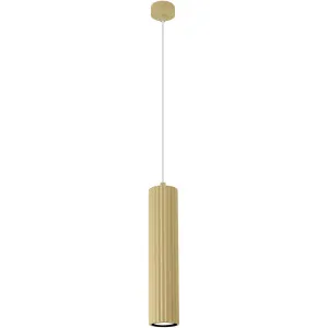 Calibo Canary Fluted 500mm Pendant Light Brass by Calibo, a Pendant Lighting for sale on Style Sourcebook