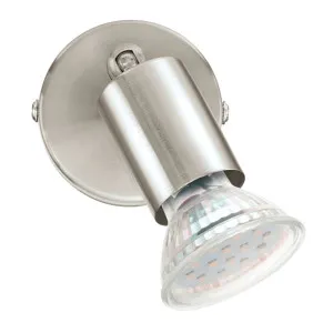 Eglo Buzz LED Satin Nickel Adjustable GU10 Spotlight - Cool White 1 Light by Eglo, a LED Lighting for sale on Style Sourcebook