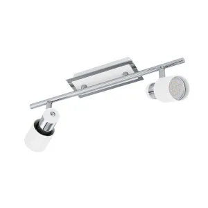 Eglo Davida White   Chrome Adjustable LED GU10 Spotlight 2 Light by Eglo, a LED Lighting for sale on Style Sourcebook