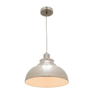 Risto 1 Light Pendant Light Satin Chrome by Cougar, a Pendant Lighting for sale on Style Sourcebook