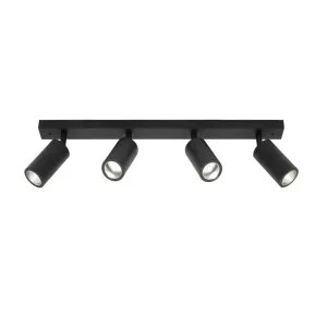 Cougar Stockholm Black Adjustable IP44 Bar Light GU10 4 Light by Cougar, a Spotlights for sale on Style Sourcebook