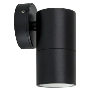 Matte Black Tivah Exterior IP65 Fixed Pillar LED Light 240V GU10 5W Tri Colour by Havit, a Outdoor Lighting for sale on Style Sourcebook