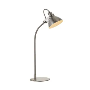 Telbix Gwen Brushed Finish Adjustable Table Lamp (GU10) Nickel by Telbix, a Table & Bedside Lamps for sale on Style Sourcebook