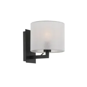 Telbix Elgar Interior Wall Light With Frosted Diffuser (E27) Satin Black by Telbix, a Wall Lighting for sale on Style Sourcebook