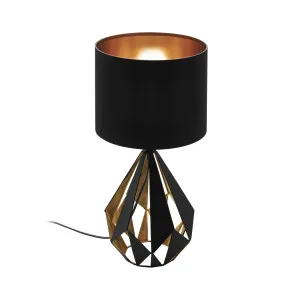 Eglo Carlton 5 Table Lamp Edison Screw (E27) Black and Copper by Eglo, a Table & Bedside Lamps for sale on Style Sourcebook