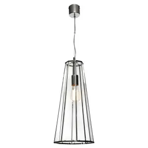 Cougar Zara 1 Light Pendant E27 Chrome by Cougar, a Pendant Lighting for sale on Style Sourcebook