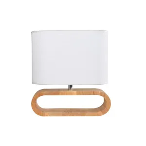 CLA Lotus Wooden Table Lamp (E27) White by Compact Lamps Australia, a Table & Bedside Lamps for sale on Style Sourcebook