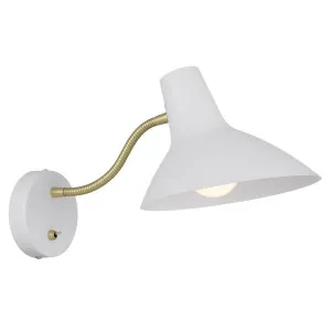 Farbon Telbix Classic Short Flexi-Arm Wall Lamp (E27) White by Telbix, a Wall Lighting for sale on Style Sourcebook