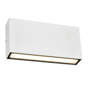 White Martec Modus LED CCT Exterior Up/Down Wall Light IP54 10W by Martec, a LED Lighting for sale on Style Sourcebook