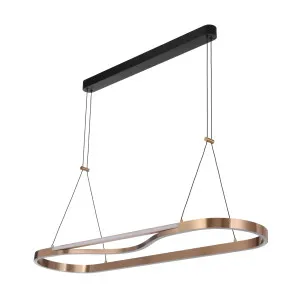 Telbix Ostrom Rectangular Warm White LED Pendant Coffee gold by Telbix, a Pendant Lighting for sale on Style Sourcebook