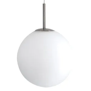 Nickel Telbix Bally Opal Matt Glass Ball Pendant Light 300mm by Telbix, a Pendant Lighting for sale on Style Sourcebook