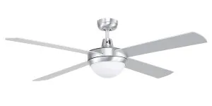 Tempest II 52" 2 x B22 Light Timber Bladed Ceiling Fan Brushed Aluminium by Brilliant, a Ceiling Fans for sale on Style Sourcebook