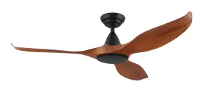 Eglo Noosa 52" 3 Blade DC Indoor/Outdoor Ceiling Fan With Remote Control Teak and Black by Eglo, a Ceiling Fans for sale on Style Sourcebook