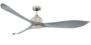 Eagle 66" XL DC 3 Blade Ceiling Fan And Remote Control Brushed Chrome by Mercator, a Ceiling Fans for sale on Style Sourcebook